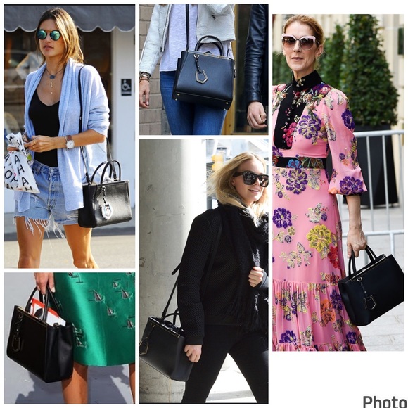 Fendi petite 2jours black leather tote - Picture 4 of 12